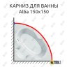 Карниз для ванны Kolpa-San Alba 150х150 Усиленный 20 мм MrKARNIZ фото 1