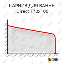 Карниз для ванны 1 MarKa Direct 170х100 Усиленный 20 мм MrKARNIZ