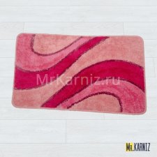 Коврик в ванную Линия розовый