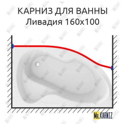 Карниз для ванны Excellent Magnus Передний борт 160х95 Усиленный 20 мм MrKARNIZ