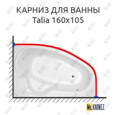 Карниз для ванны THERMOLUX TALIA 160х105 Усиленный 25 мм MrKARNIZ