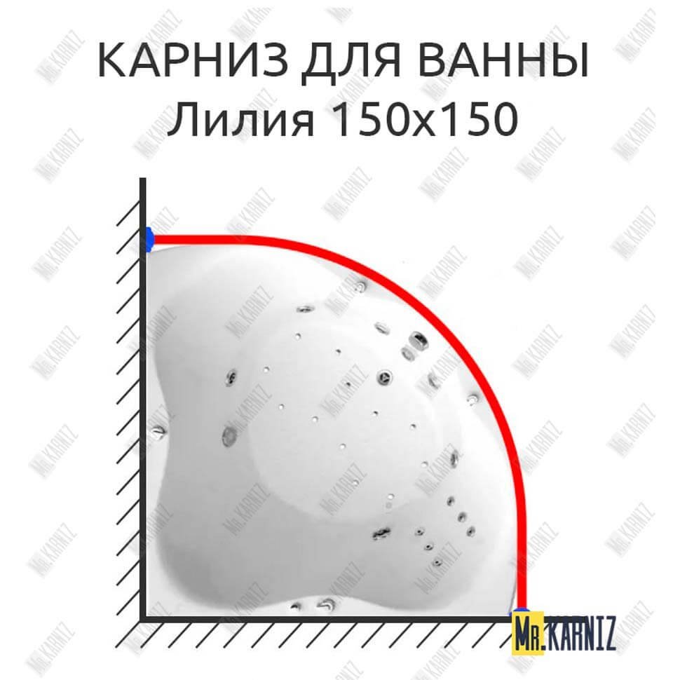 Карниз для ванны Triton Лилия 150х150 Усиленный 20 мм MrKARNIZ Карниз для ванны Triton Лилия 150х150 Усиленный 20 мм MrKARNIZ